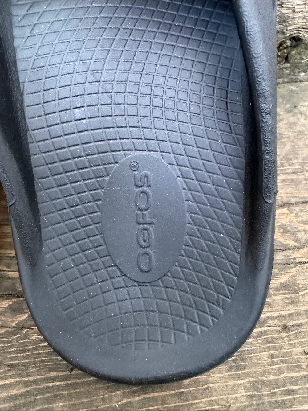OOFOS Black Thong Recovery Sandals M8 W10 - Picture 4 of 6
